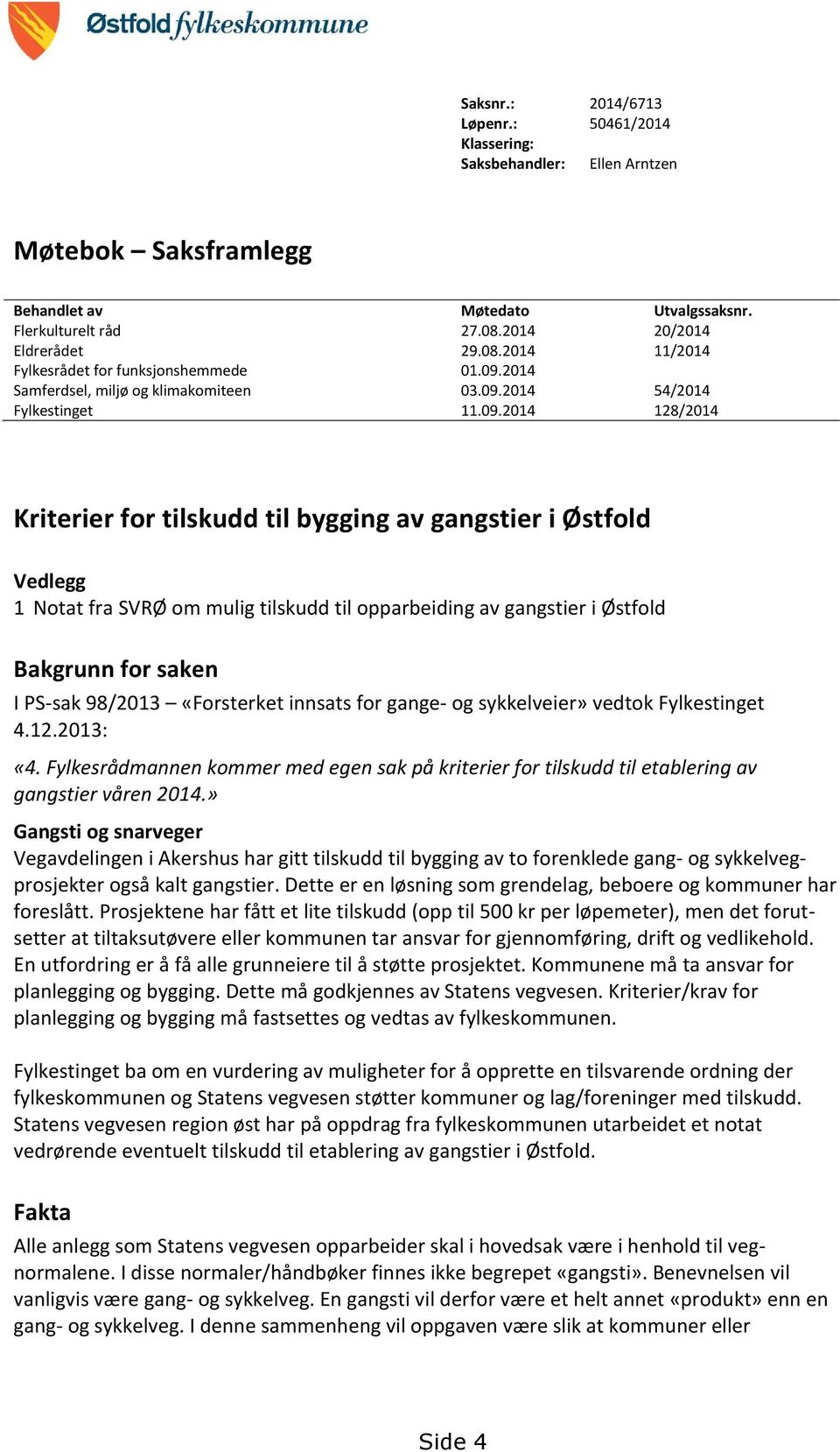 2014 Samferdsel, miljø og klimakomiteen 03.09.