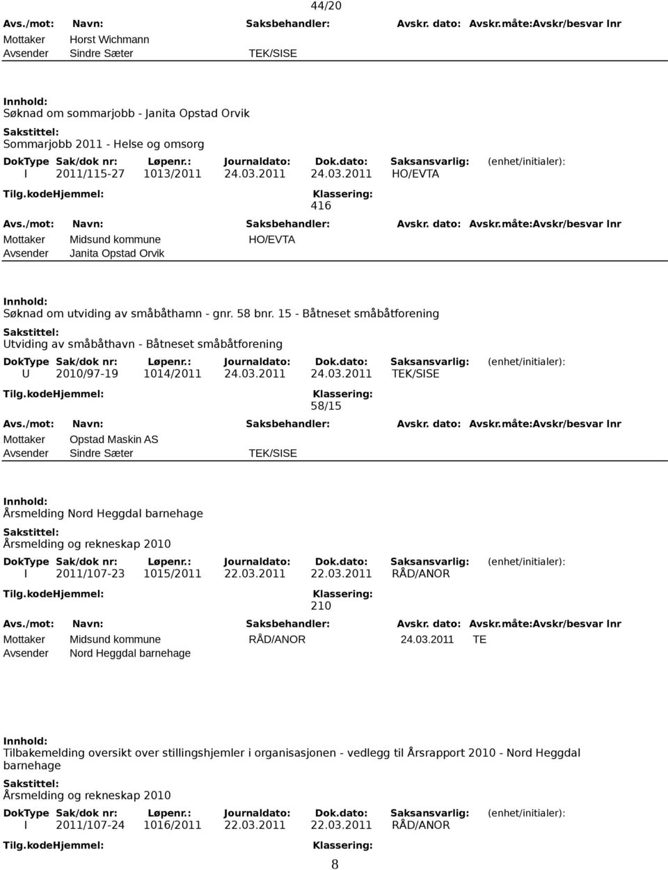 15 - Båtneset småbåtforening Utviding av småbåthavn - Båtneset småbåtforening U 2010/97-19 1014/2011 24.03.