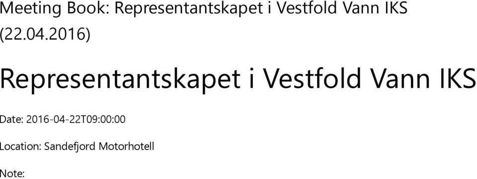 2016) Representantskapet i Vestfold Vann