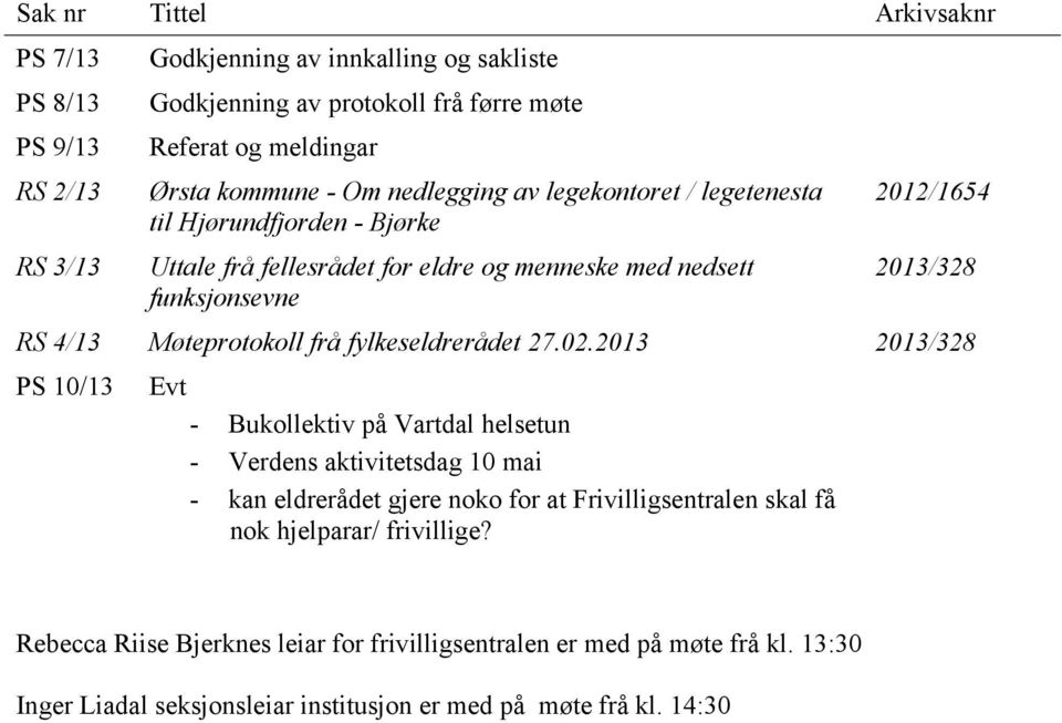 Møteprotokoll frå fylkeseldrerådet 27.02.