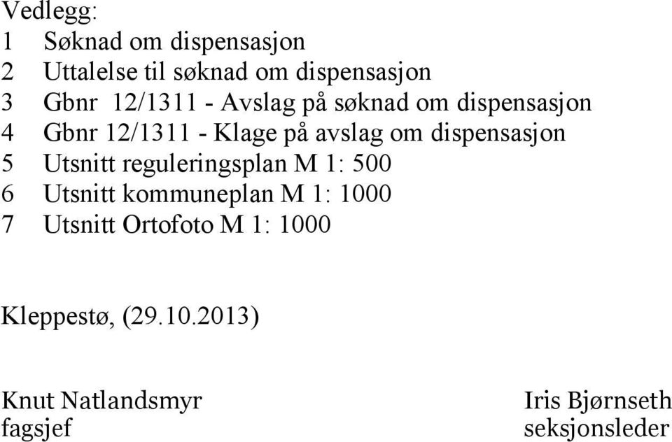 dispensasjon 5 Utsnitt reguleringsplan M 1: 500 6 Utsnitt kommuneplan M 1: 1000 7