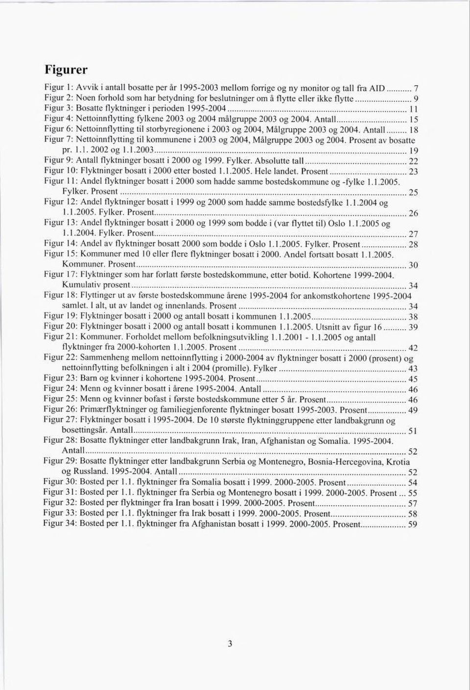 Antall 15 Figur 6: Nettoinnflytting til storbyregionene i 2003 og 2004, Målgruppe 2003 og 2004. Antall 18 Figur 7: Nettoinnflytting til kommunene i 2003 og 2004, Målgruppe 2003 og 2004.