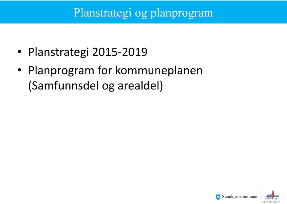 2015-2019 Planprogram for