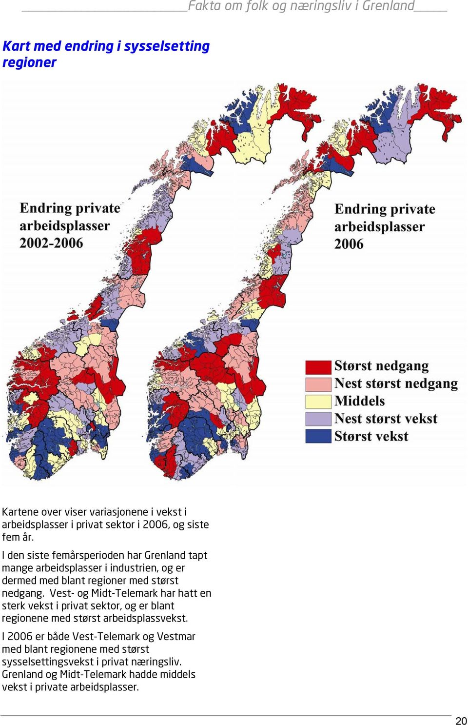 Vest- og Midt-Telemark har hatt en sterk vekst i privat sektor, og er blant regionene med størst arbeidsplassvekst.