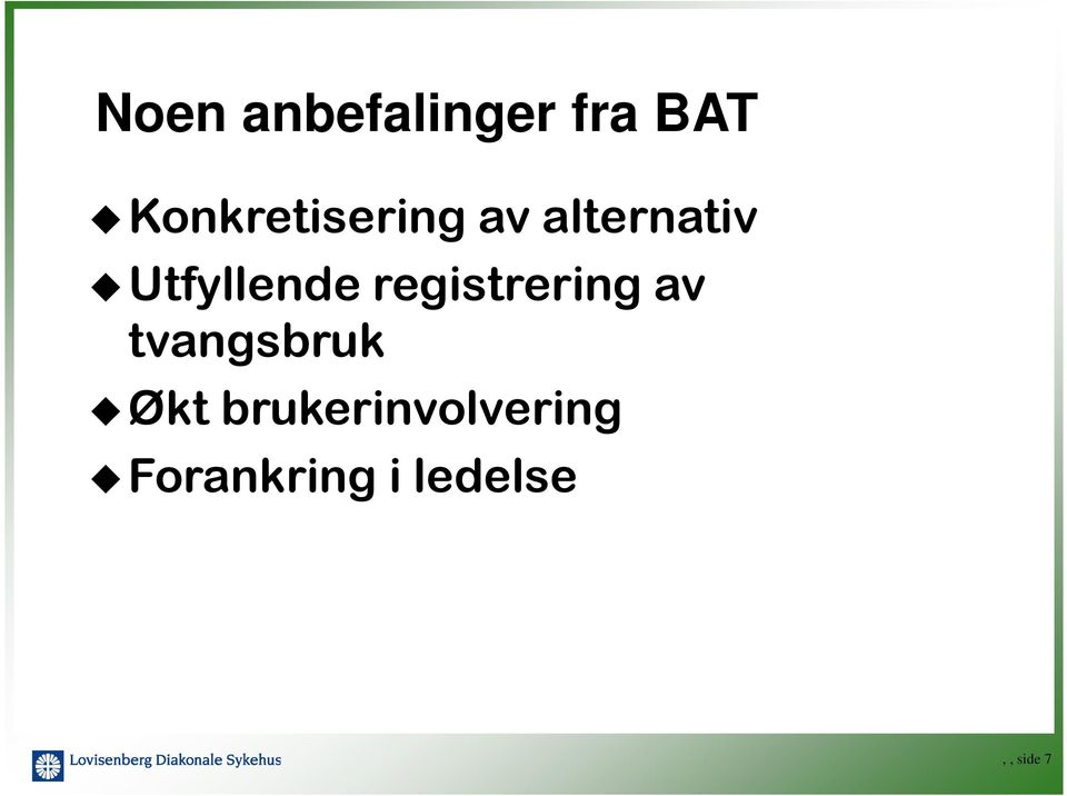 Utfyllende registrering av