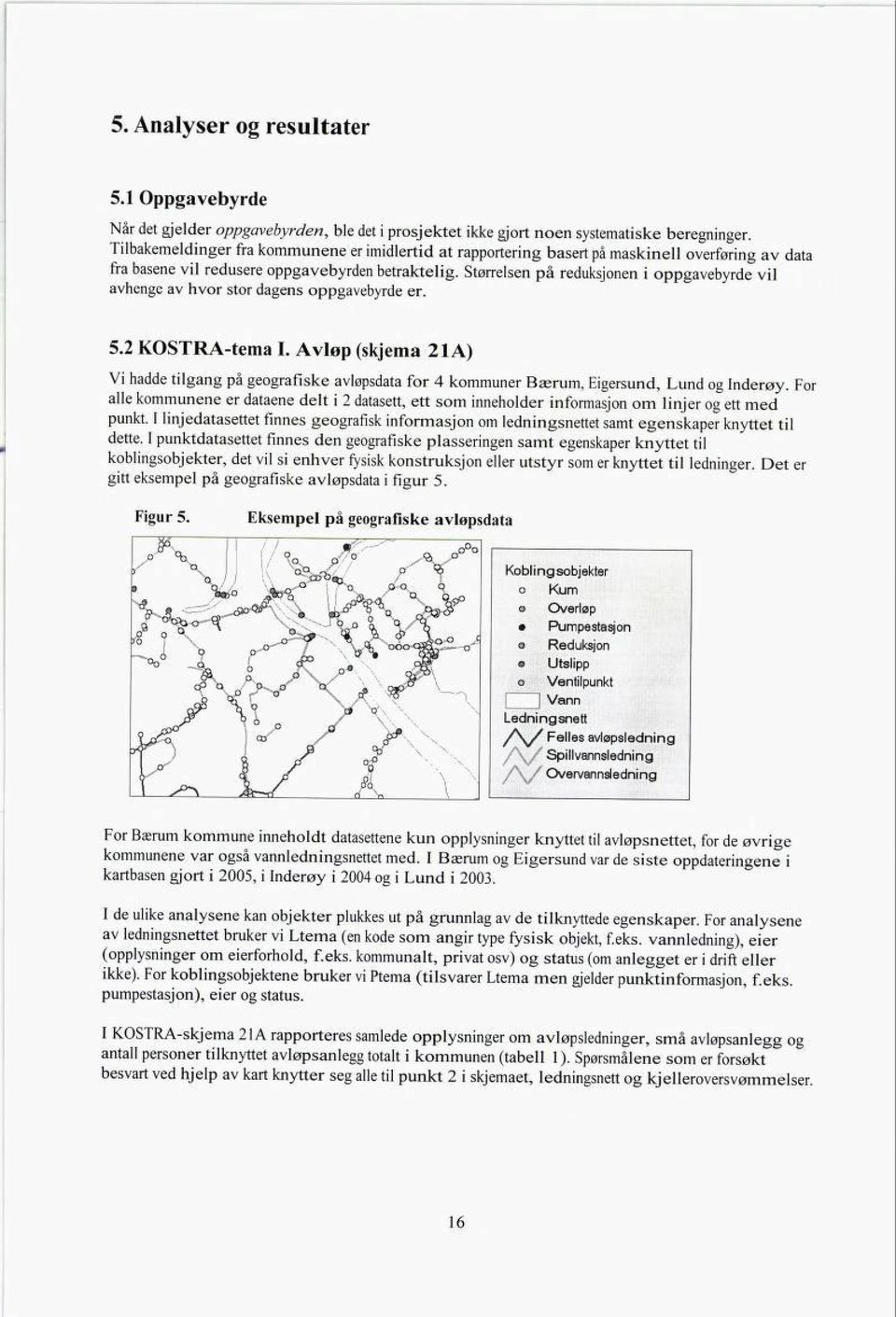 Størrelsen på reduksjonen i oppgavebyrde vil avhenge av hvor stor dagens oppgavebyrde er. 5.2 KOSTRA-tema I.