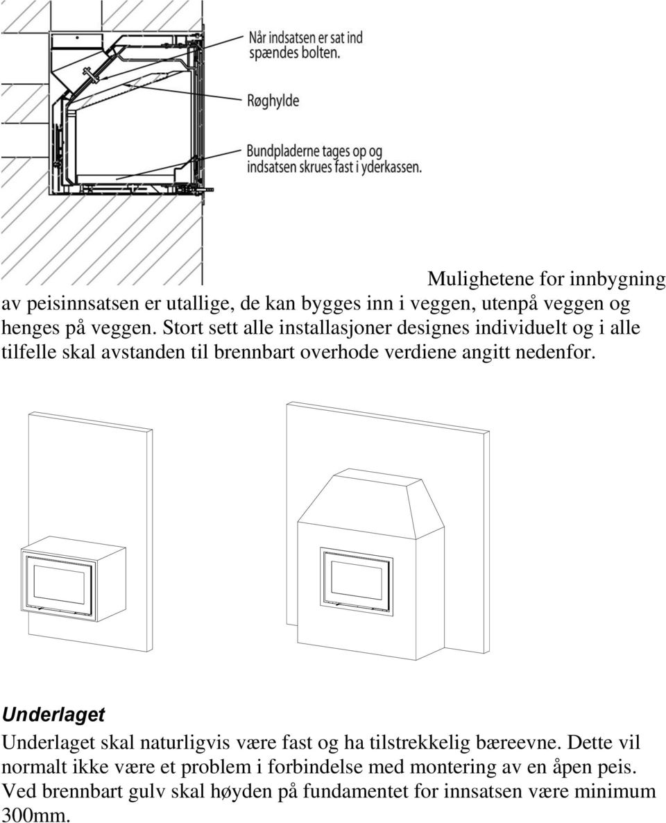 nedenfor. Underlaget Underlaget skal naturligvis være fast og ha tilstrekkelig bæreevne.