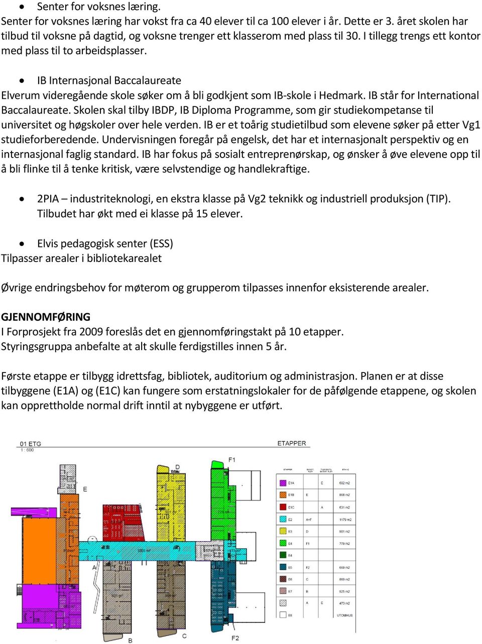 IB Internasjonal Baccalaureate Elverum videregående skole søker om å bli godkjent som IB-skole i Hedmark. IB står for International Baccalaureate.