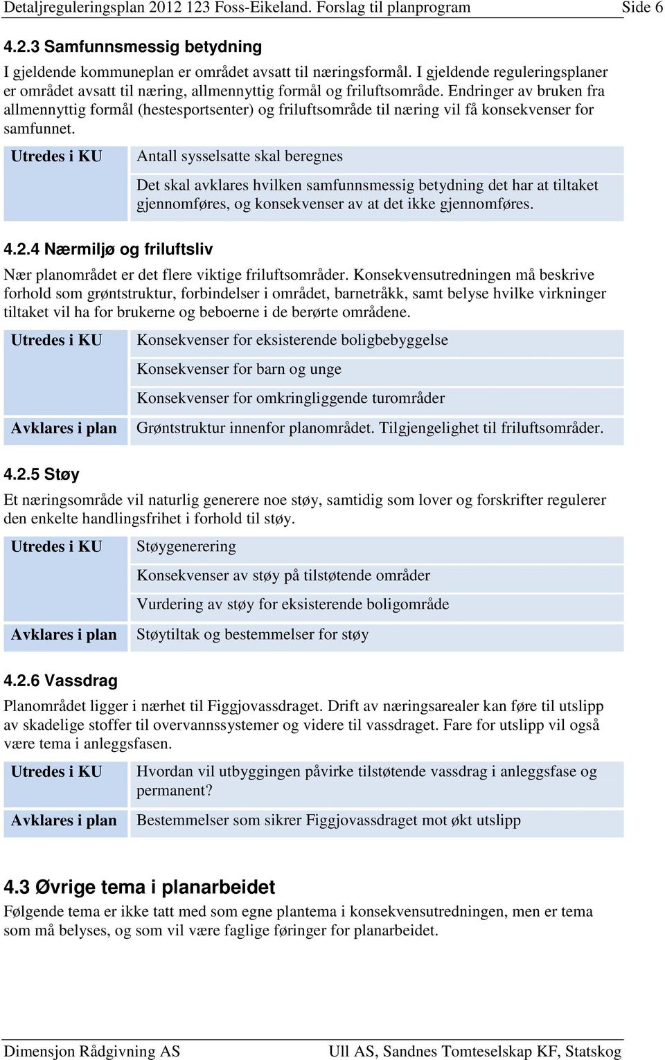 Endringer av bruken fra allmennyttig formål (hestesportsenter) og friluftsområde til næring vil få konsekvenser for samfunnet.