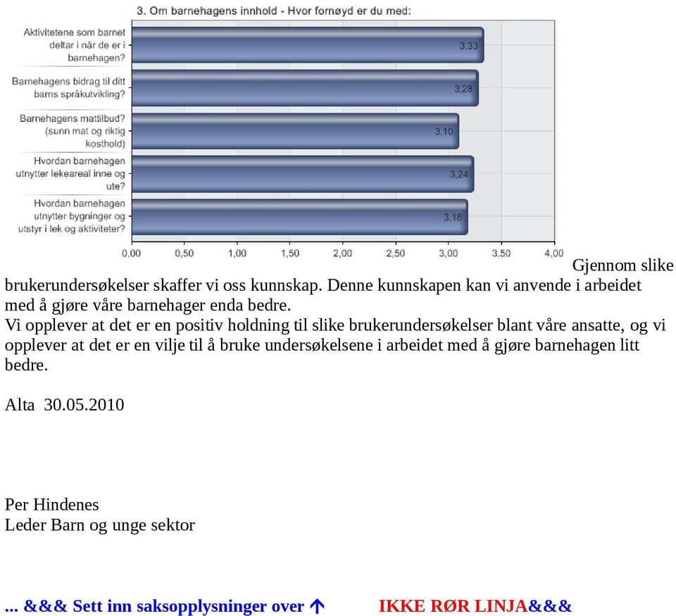 Vi opplever at det er en positiv holdning til slike brukerundersøkelser blant våre ansatte, og vi opplever at