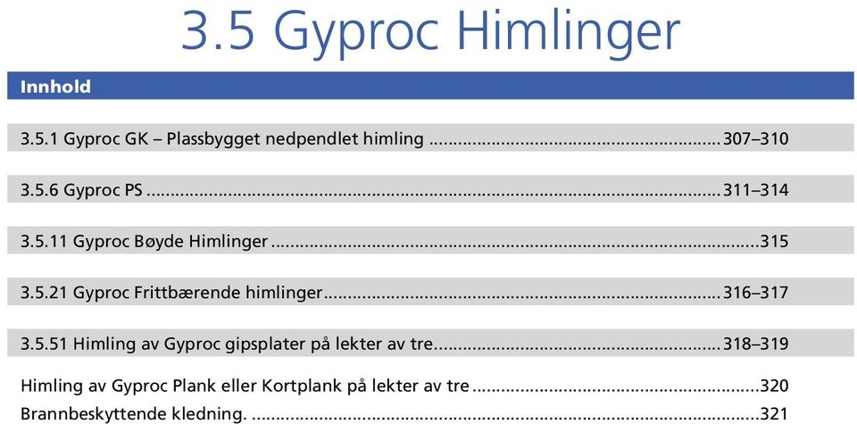 21 Gyproc Frittbærende himlinger...316 317.