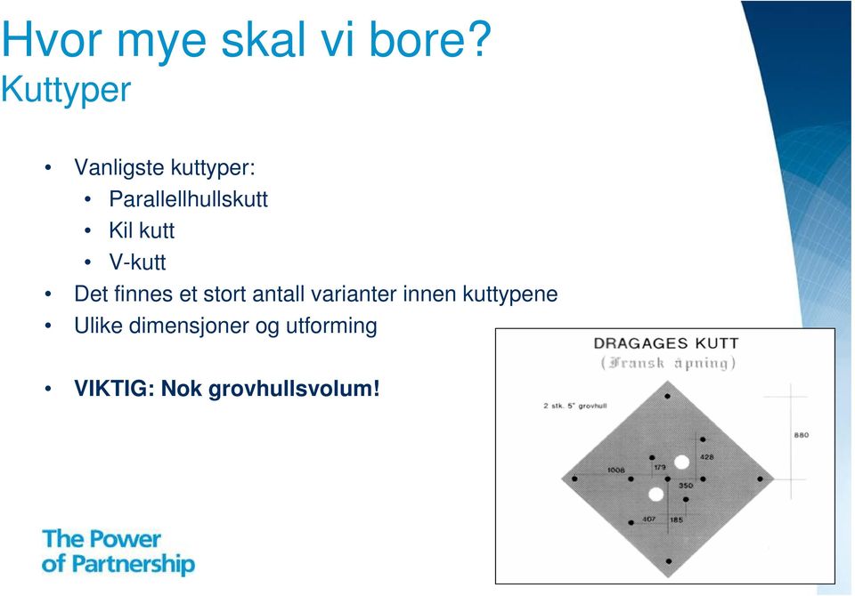 Kil kutt V-kutt Det finnes et stort antall