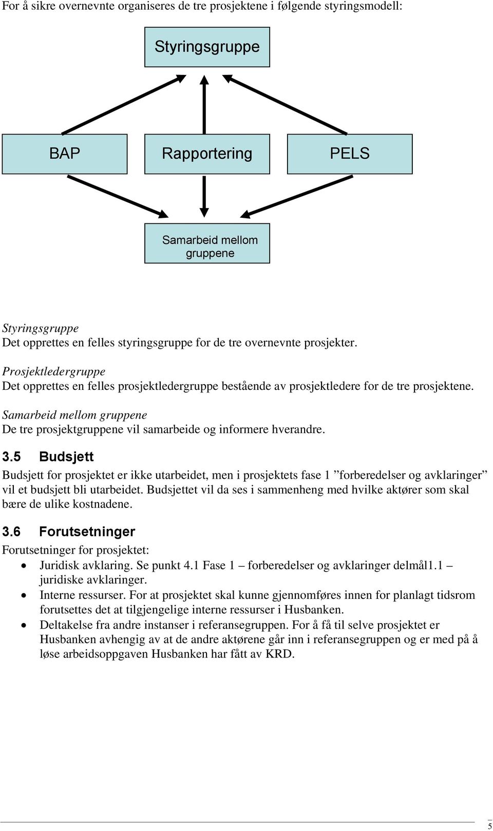 Samarbeid mellom gruppene De tre prosjektgruppene vil samarbeide og informere hverandre. 3.