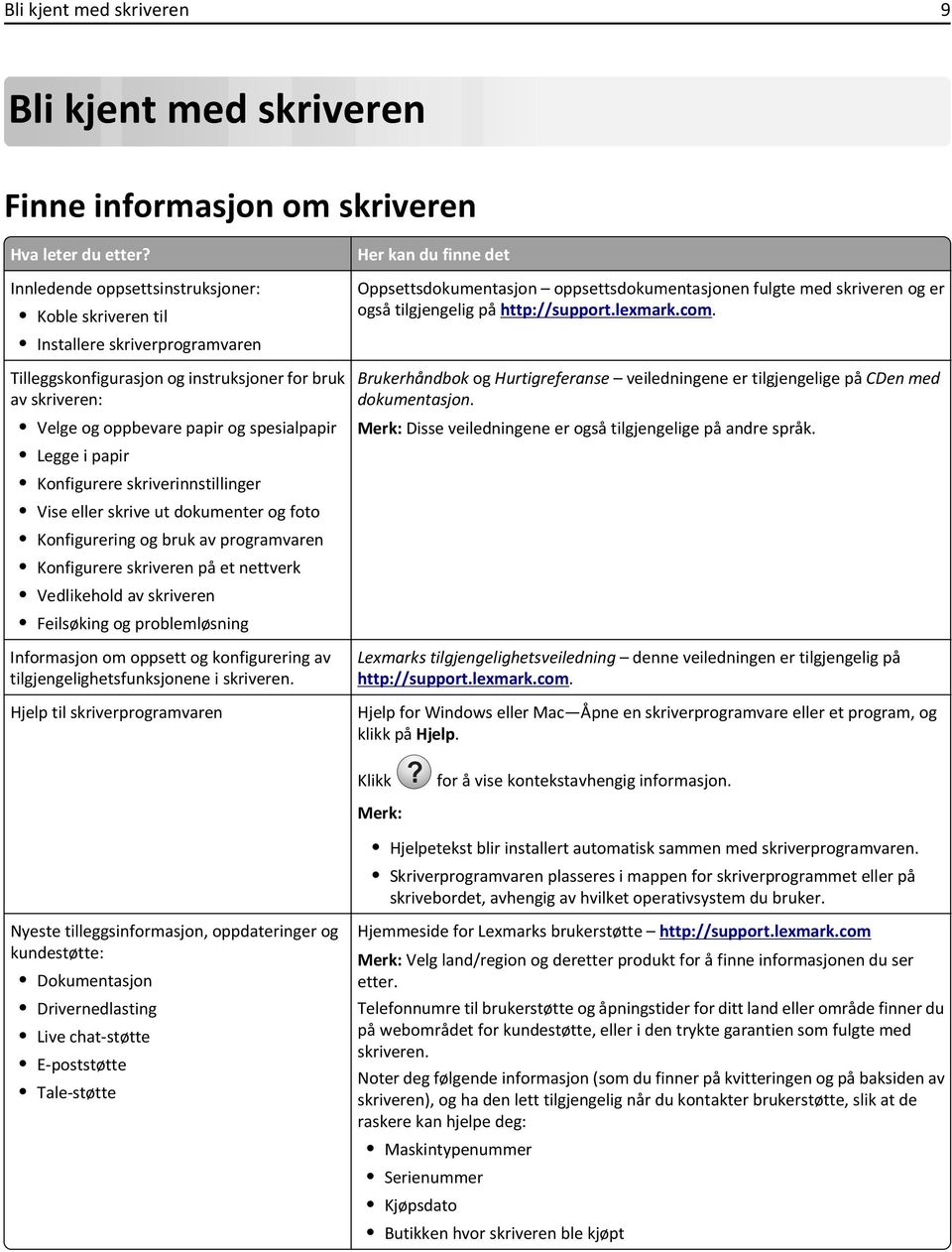 papir Konfigurere skriverinnstillinger Vise eller skrive ut dokumenter og foto Konfigurering og bruk av programvaren Konfigurere skriveren på et nettverk Vedlikehold av skriveren Feilsøking og