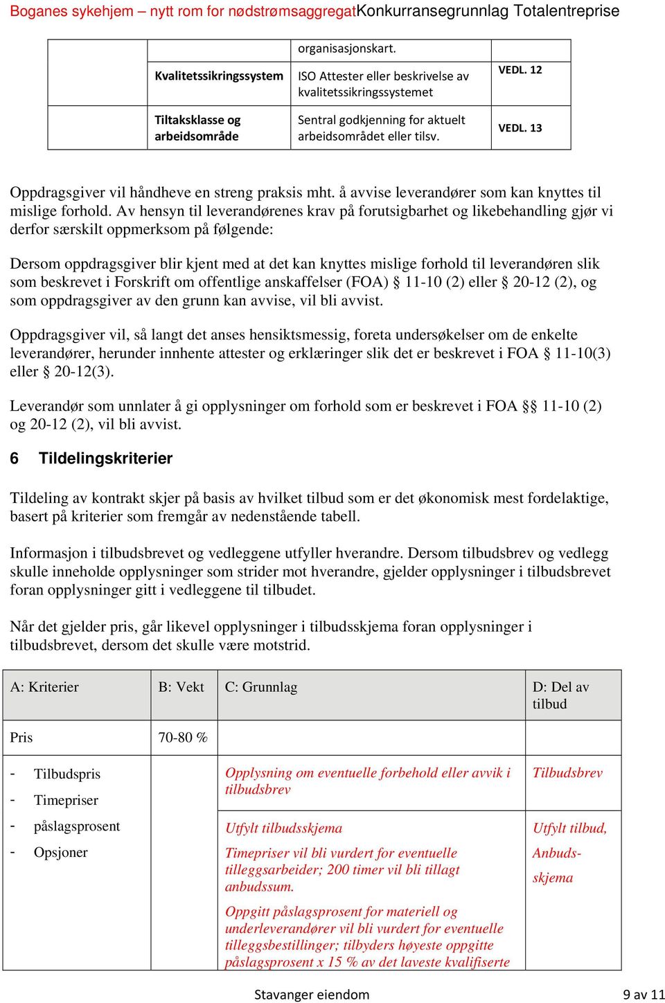 Av hensyn til leverandørenes krav på forutsigbarhet og likebehandling gjør vi derfor særskilt oppmerksom på følgende: Dersom oppdragsgiver blir kjent med at det kan knyttes mislige forhold til