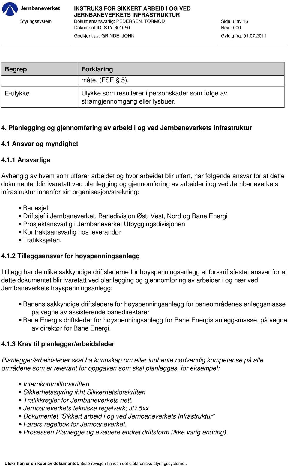 Ansvar og myndighet 4.1.