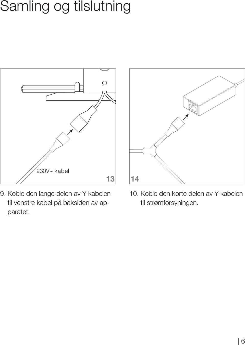 kabel på baksiden av apparatet. 10.