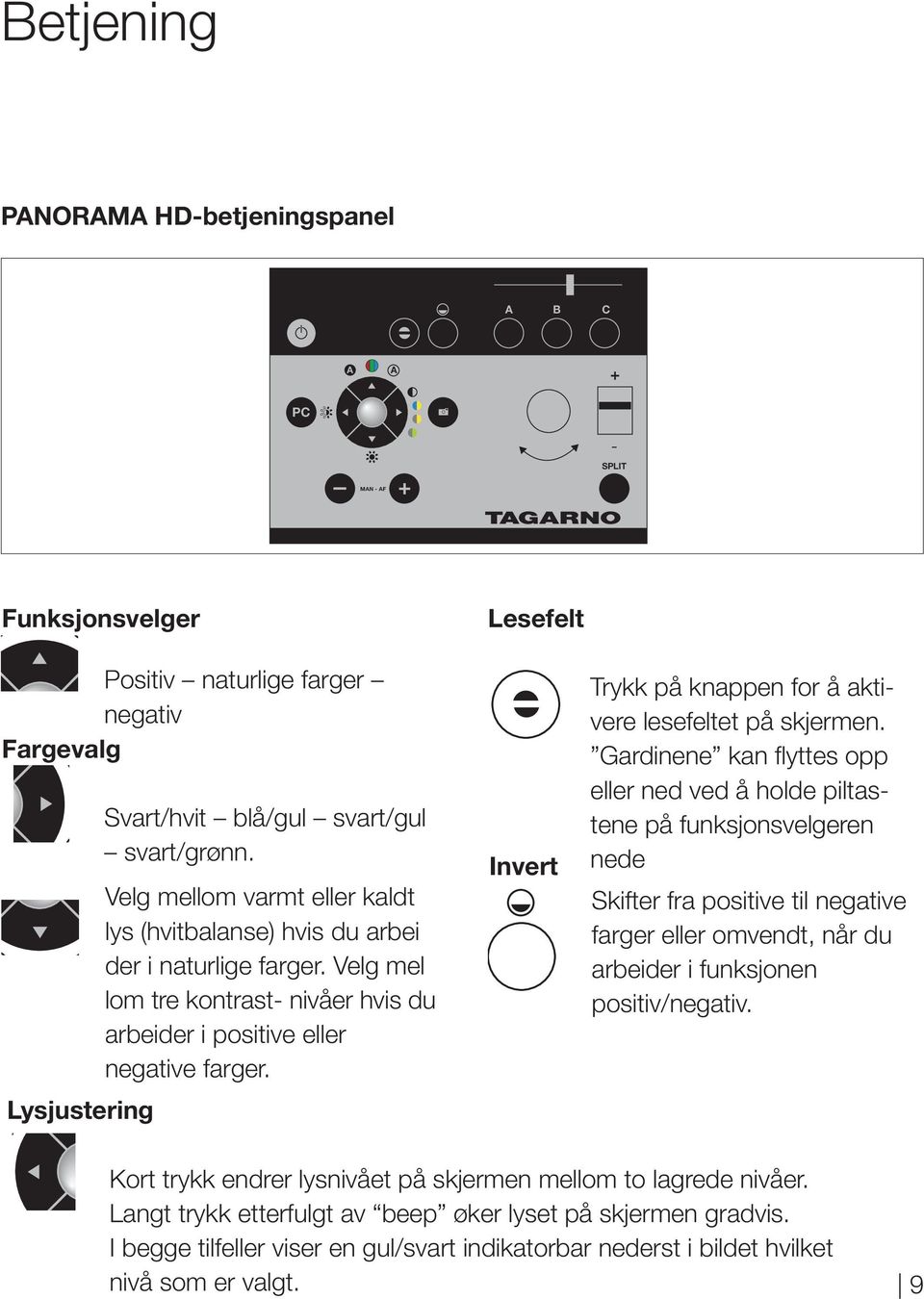 MN F Lesefelt Invert MN F MN F Trykk på knappen for å aktivere lesefeltet på skjermen.