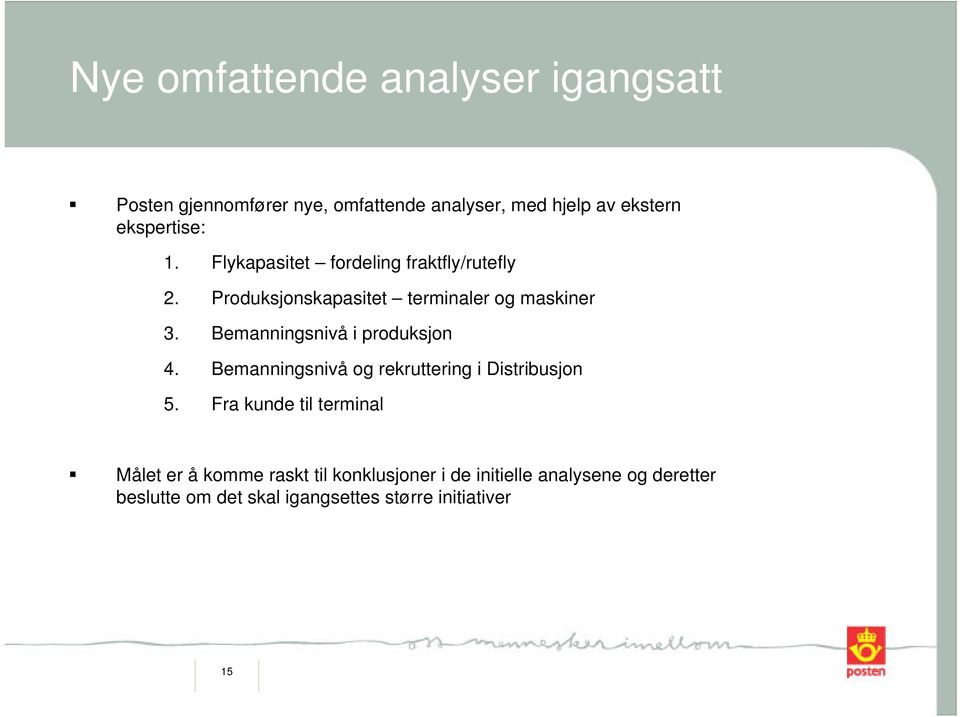 Bemanningsnivå i produksjon 4. Bemanningsnivå og rekruttering i Distribusjon 5.