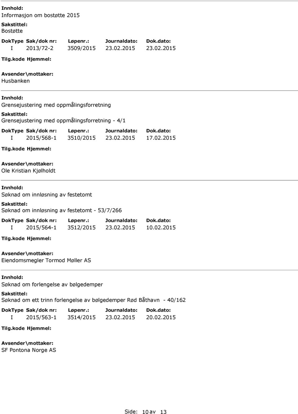 2015 Ole Kristian Kjølholdt Søknad om innløsning av festetomt Søknad om innløsning av festetomt - 53/7/266 2015/564-1 3512/2015