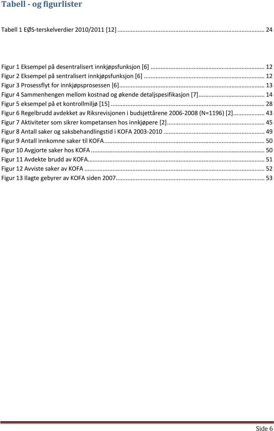 .. 28 Figur 6 Regelbrudd avdekket av Riksrevisjonen i budsjettårene 2006-2008 (N=1196) [2]... 43 Figur 7 Aktiviteter som sikrer kompetansen hos innkjøpere [2].