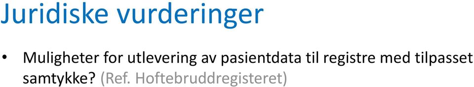 pasientdata til registre med