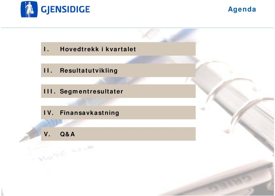 Resultatutvikling III.