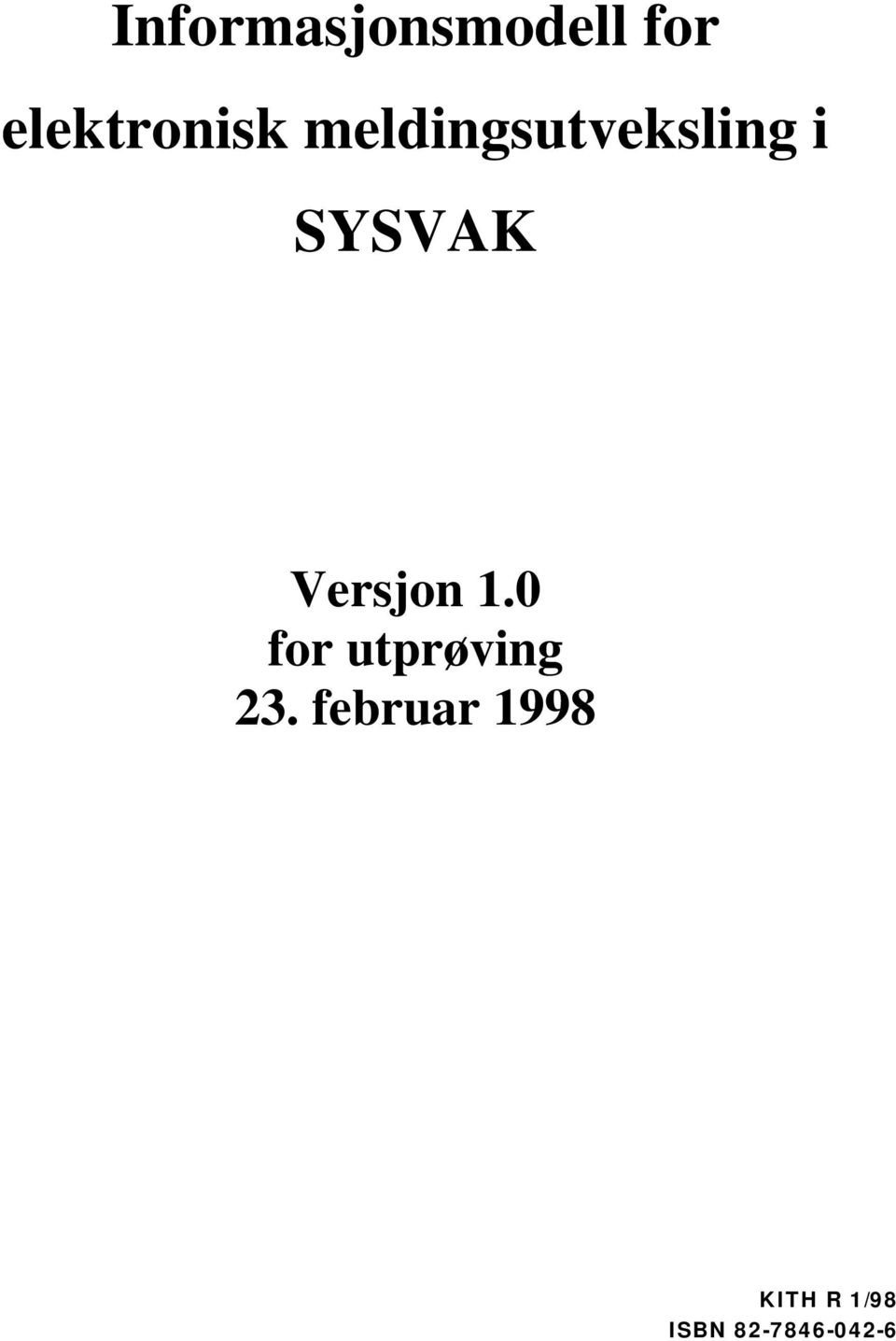 SYSVAK Versjon 1.