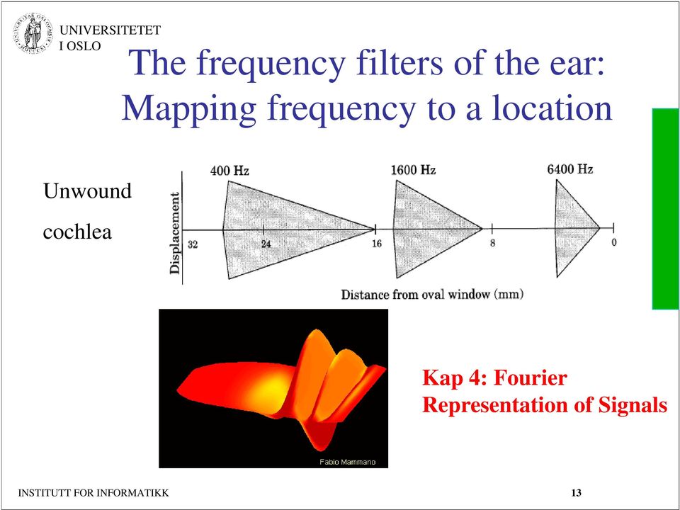 cochlea Kap 4: Fourier Representation of