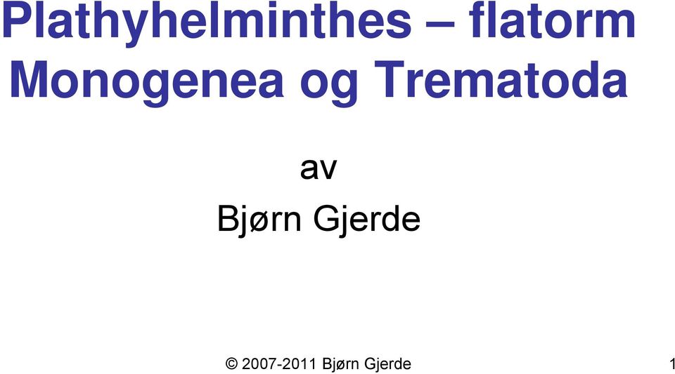 Trematoda av Bjørn