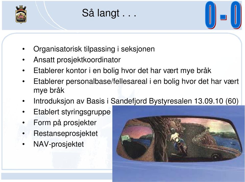 i en bolig hvor det har vært mye bråk Etablerer personalbase/fellesareal i en bolig