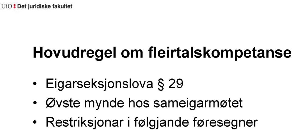 Eigarseksjonslova 29 Øvste