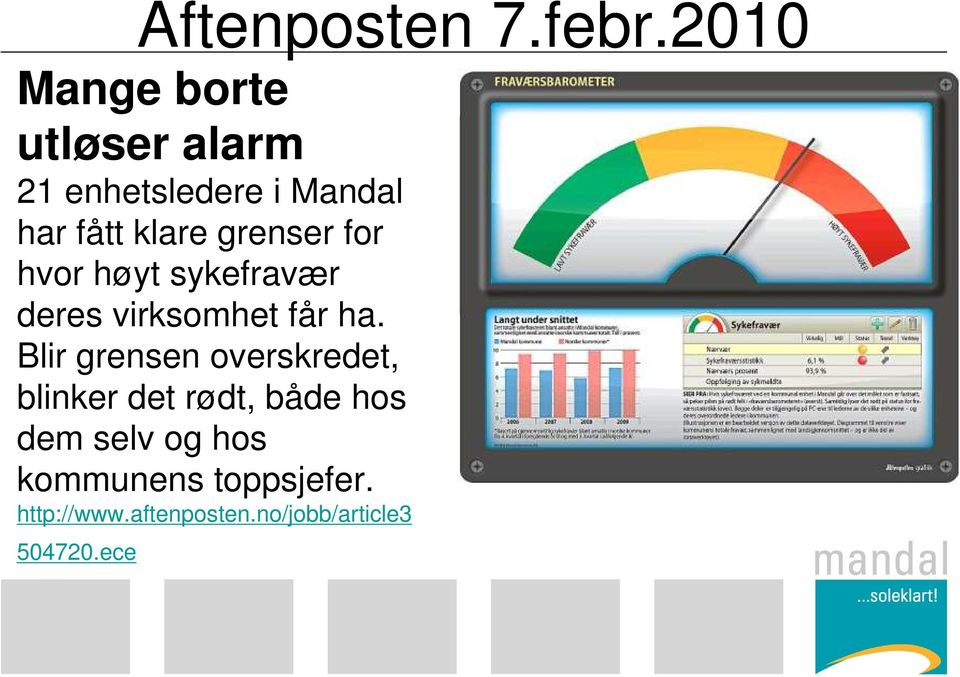 grenser for hvor høyt sykefravær deres virksomhet får ha.