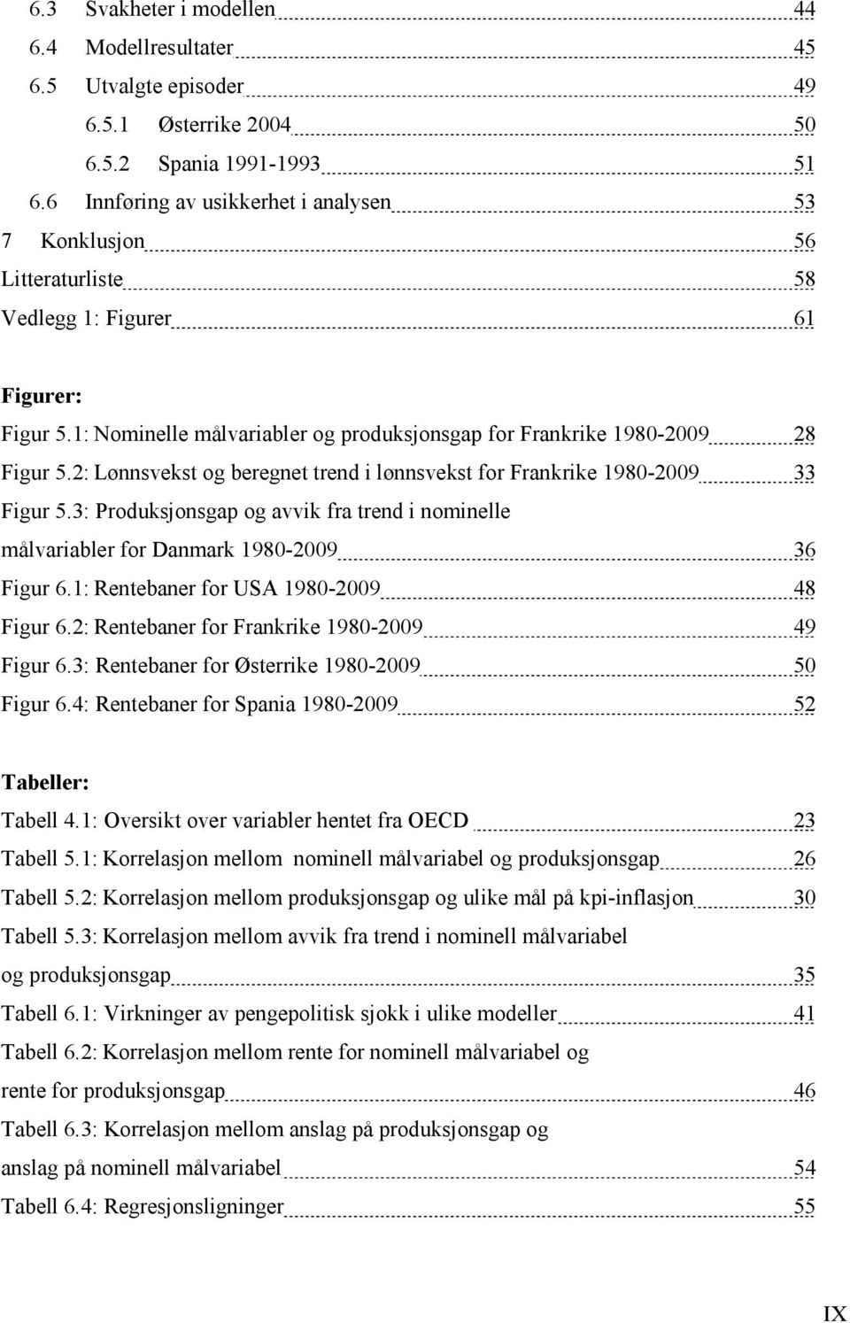 2: Lønnsvekst og beregnet trend i lønnsvekst for Frankrike 1980-2009 33 Figur 5.3: Produksjonsgap og avvik fra trend i nominelle målvariabler for Danmark 1980-2009 36 Figur 6.