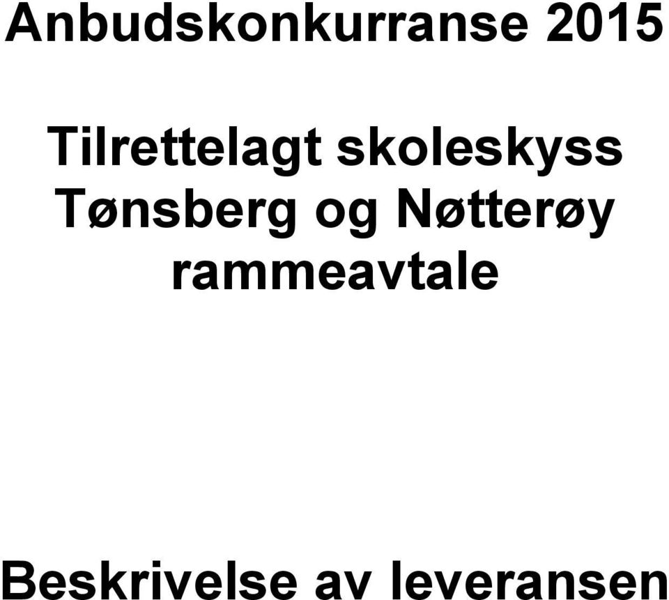 skoleskyss Tønsberg