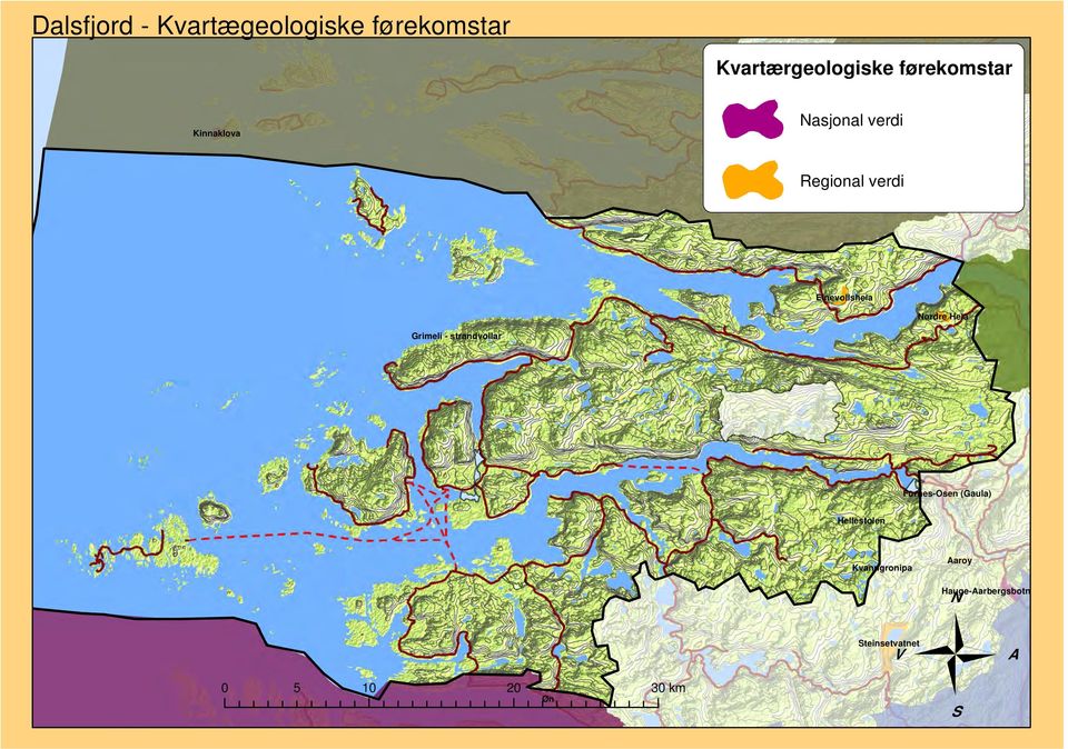 verdi Einevollsheia Nordre Heia Grimeli - strandvollar Furnes-Osen