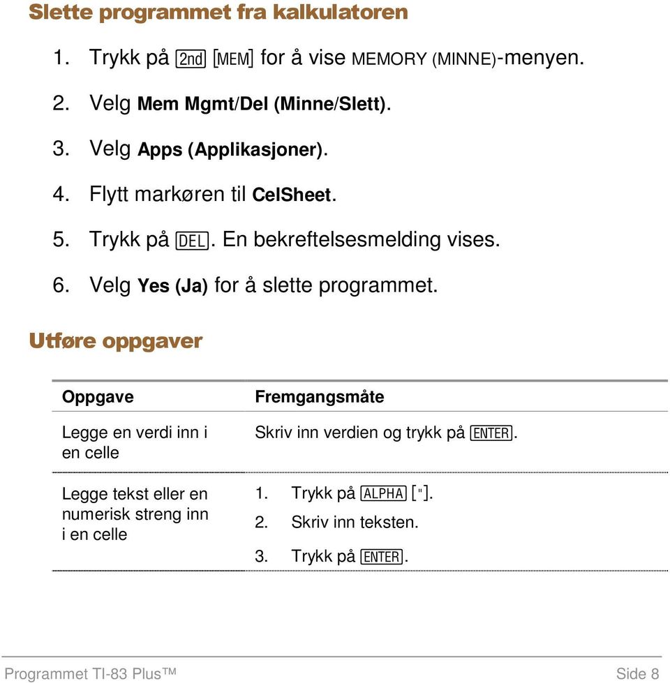 Velg Yes (Ja) for å slette programmet.