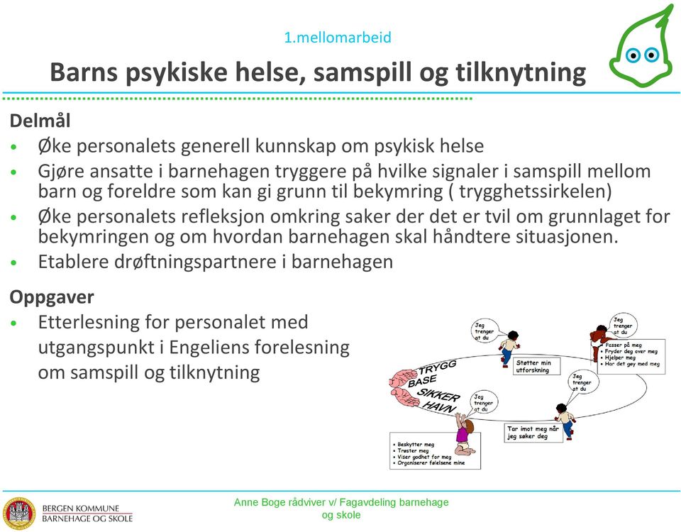 personalets refleksjon omkring saker der det er tvil om grunnlaget for bekymringen og om hvordan barnehagen skal håndtere situasjonen.