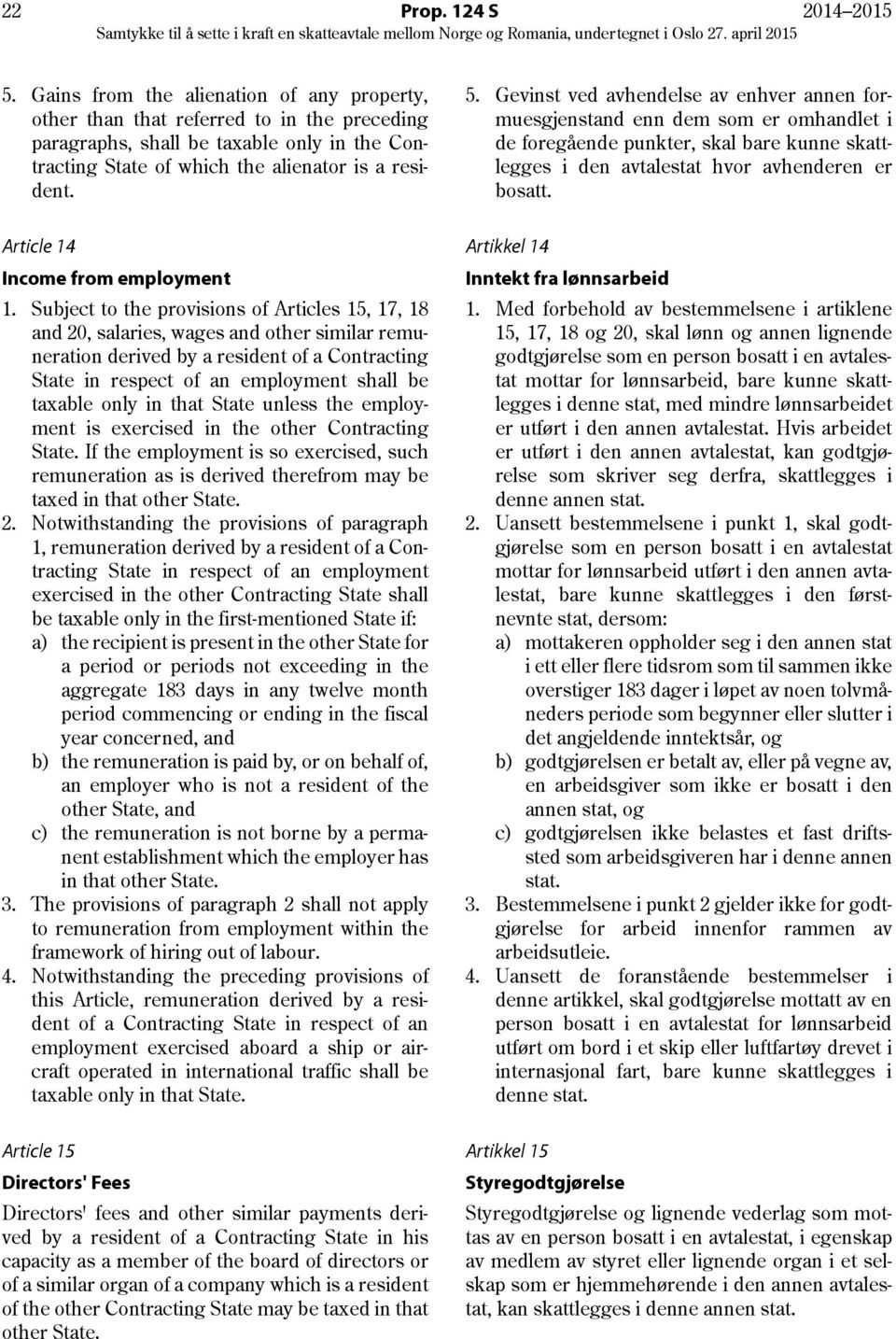 Article 14 Income from employment 1.