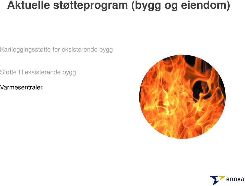 eksisterende bygg Støtte til