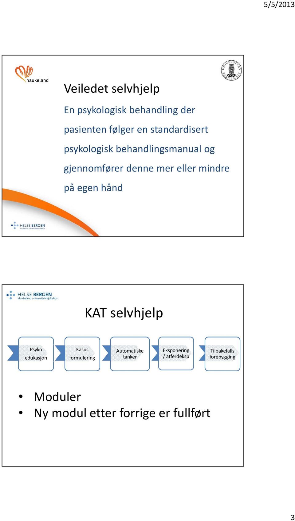 selvhjelp Psyko edukasjon Kasus formulering Automatiske tanker Eksponering /