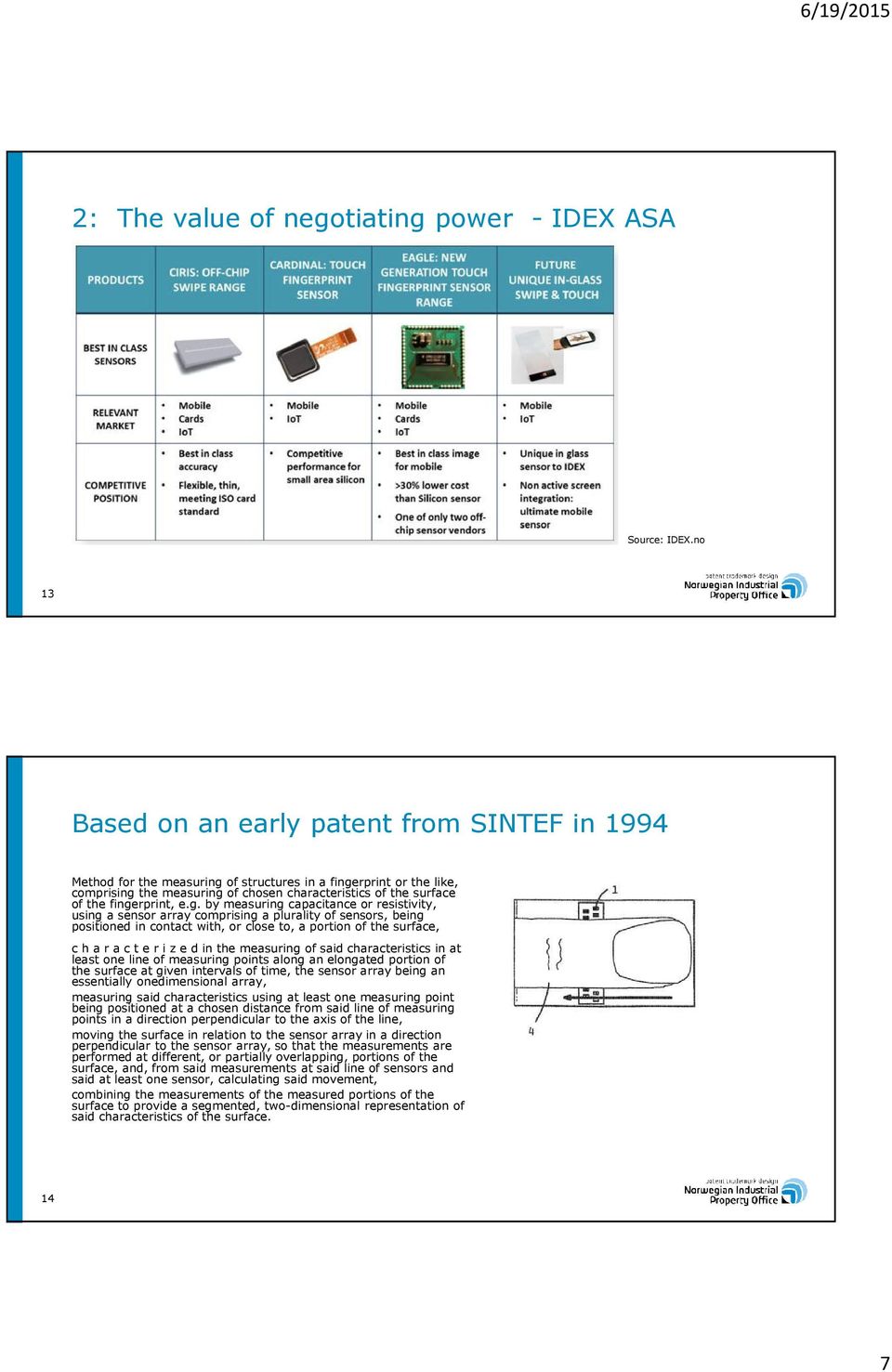 fingerprint, e.g. by measuring capacitance or resistivity, using a sensor array comprising a plurality of sensors, being positioned in contact with, or close to, a portion of the surface, c h a r a c