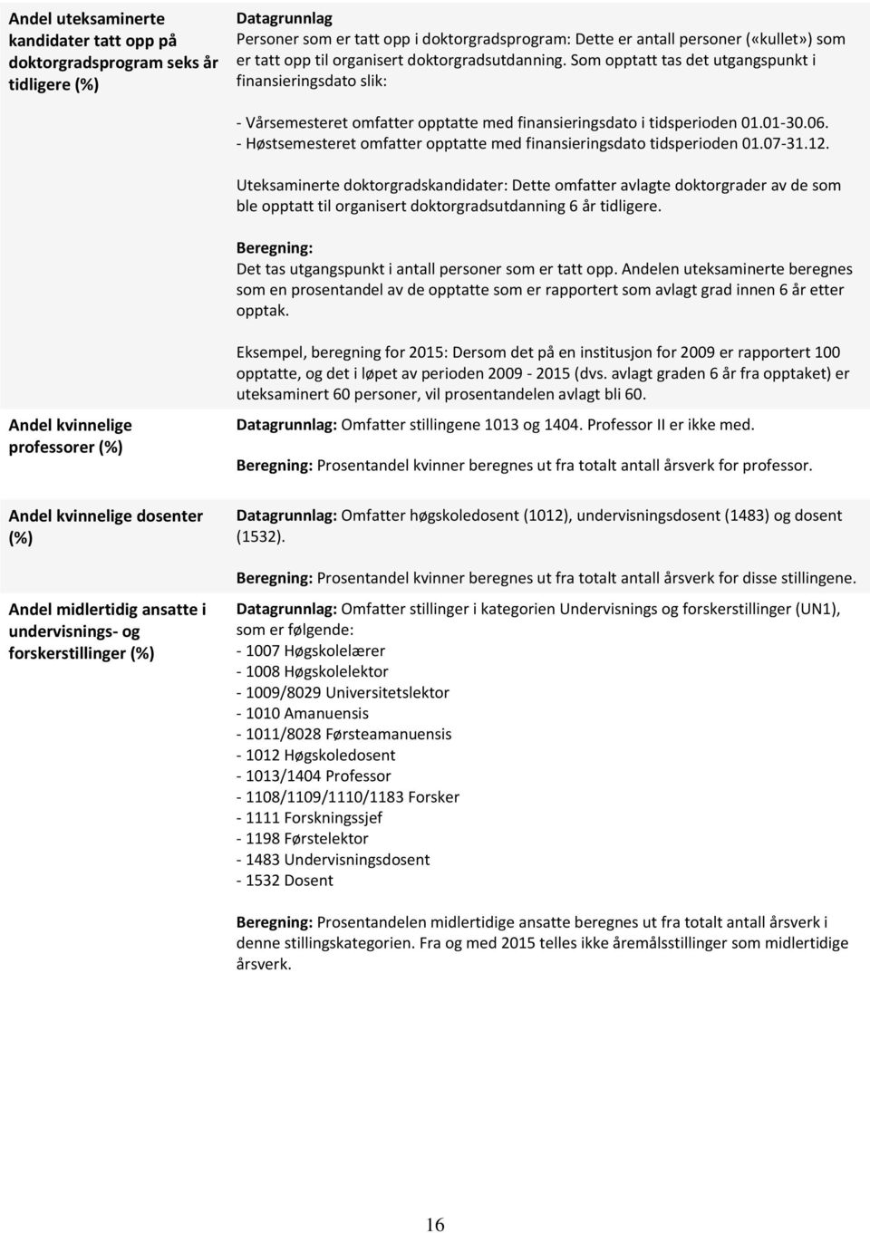 - Høstsemesteret omfatter opptatte med finansieringsdato tidsperioden 01.07-31.12.