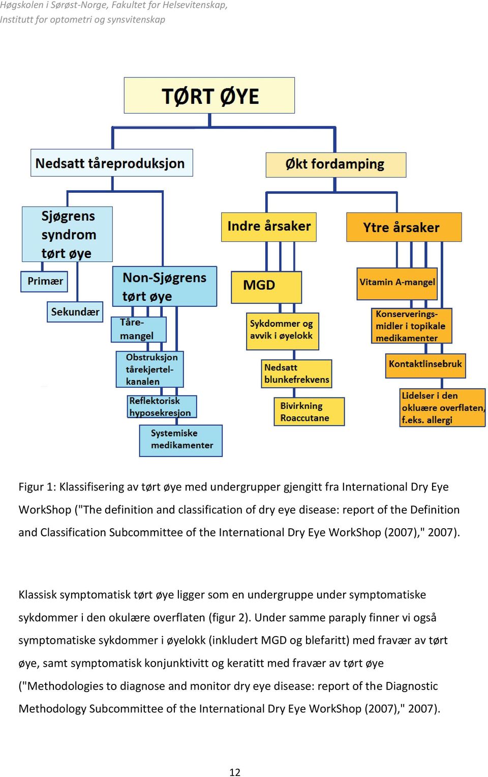 Klassisk symptomatisk tørt øye ligger som en undergruppe under symptomatiske sykdommer i den okulære overflaten (figur 2).