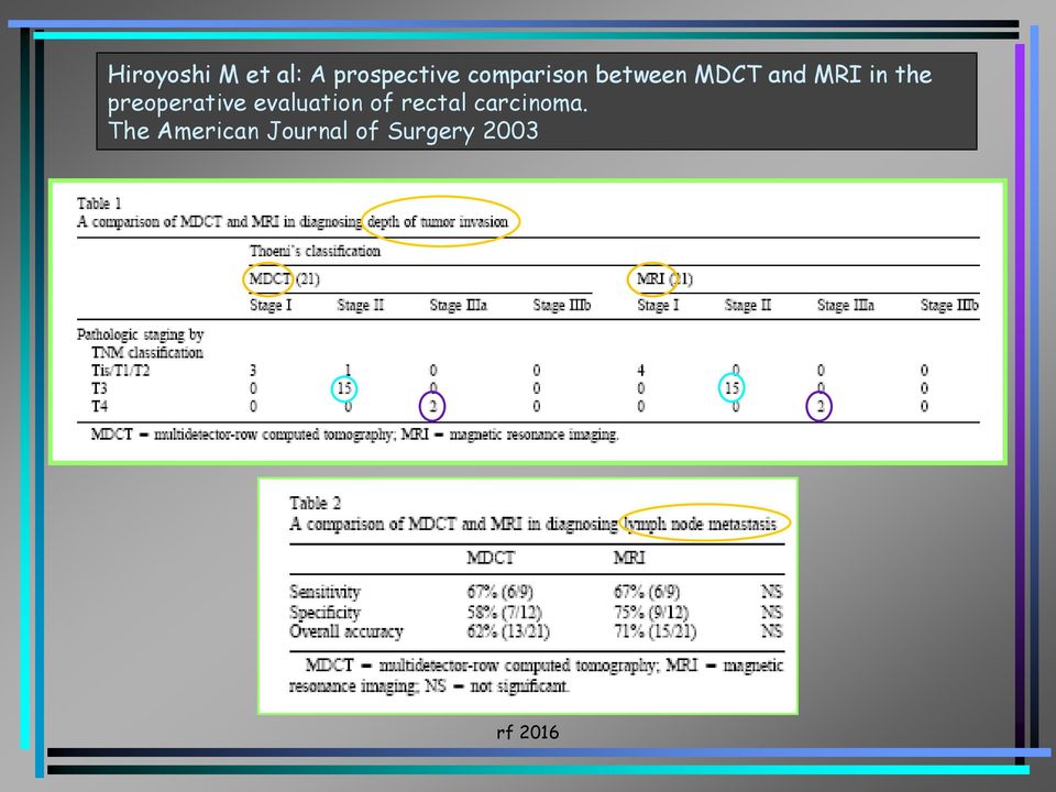 preoperative evaluation of rectal