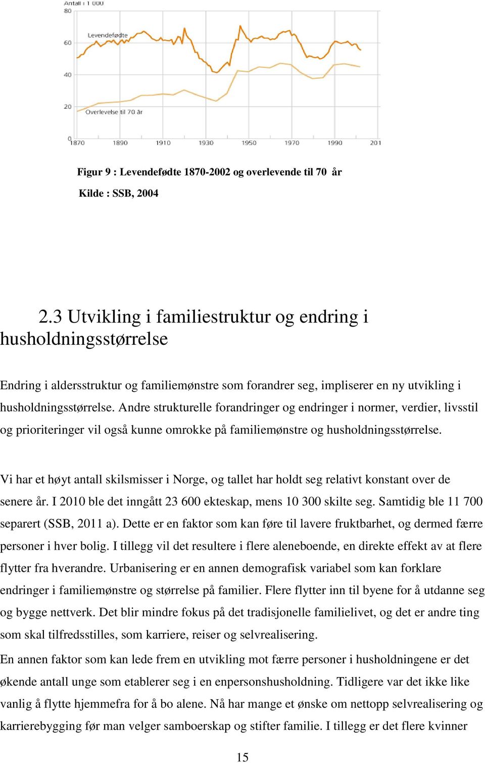 Andre strukturelle forandringer og endringer i normer, verdier, livsstil og prioriteringer vil også kunne omrokke på familiemønstre og husholdningsstørrelse.