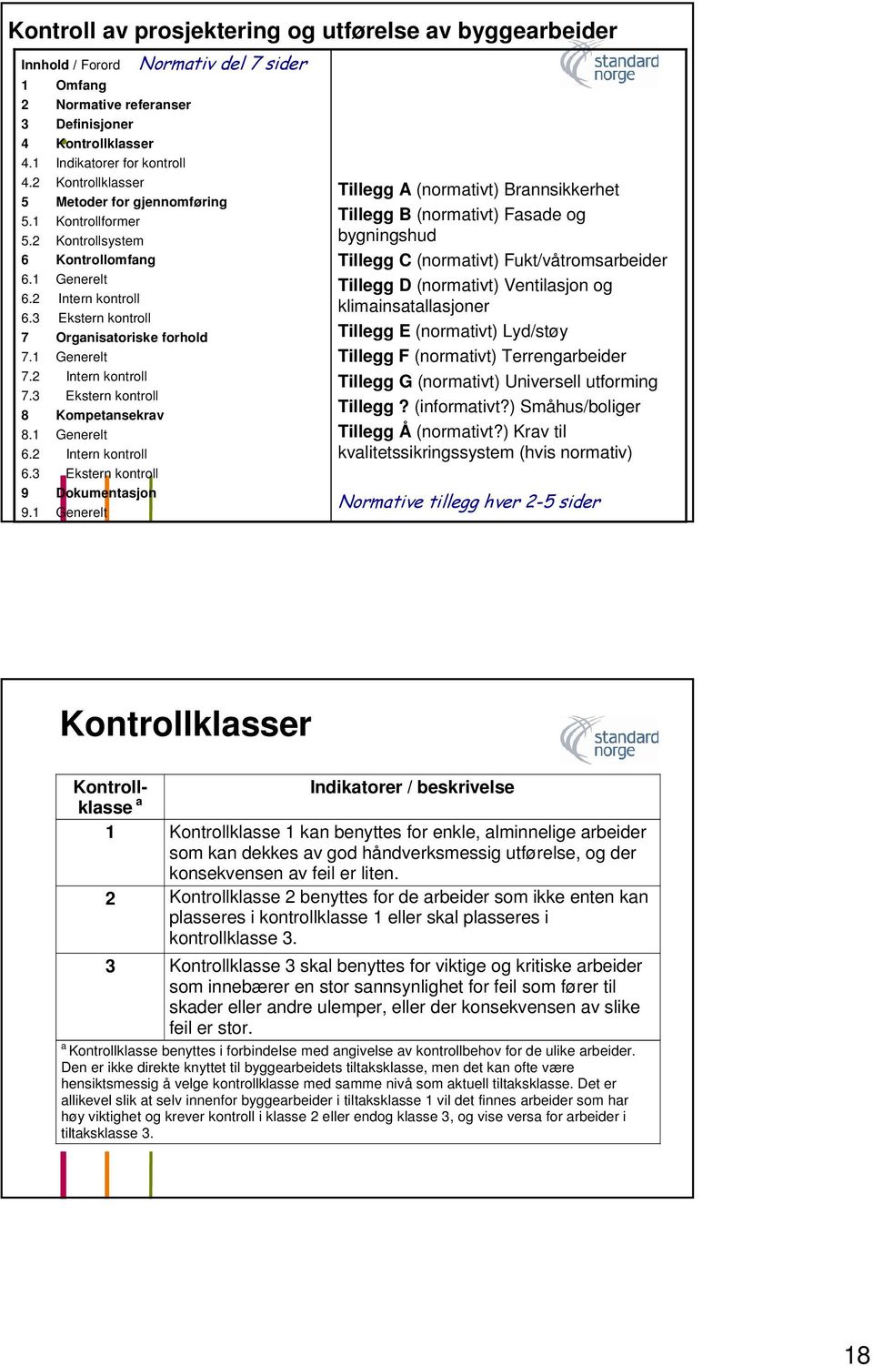 3 Ekstern 8 Kompetansekrav 8.1 Generelt 6.2 Intern 6.3 Ekstern 9 Dokumentasjon 9.