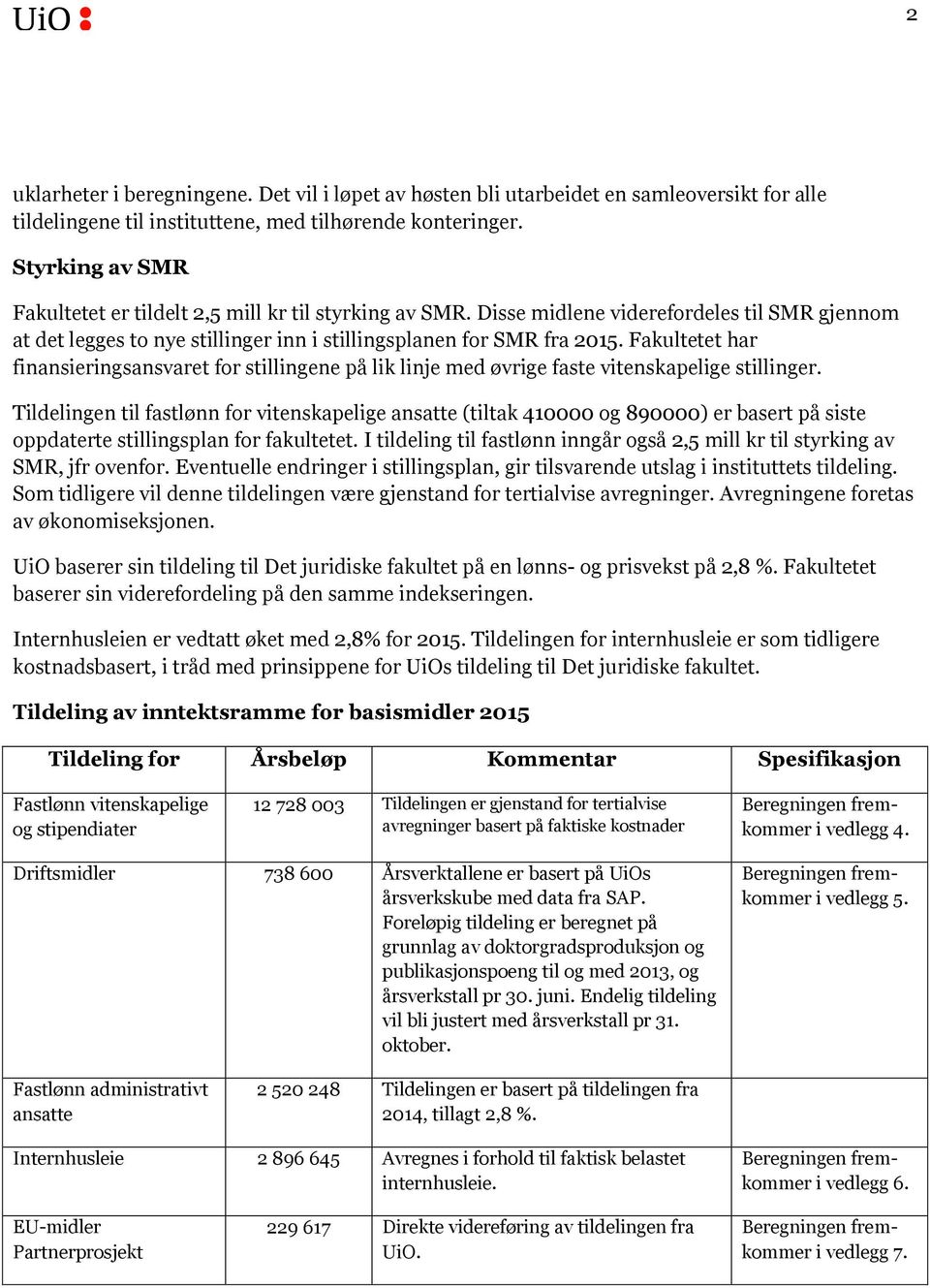 Fakultetet har finansieringsansvaret for stillingene på lik linje med øvrige faste vitenskapelige stillinger.