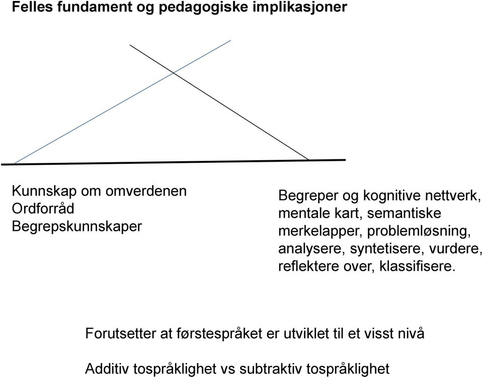 problemløsning, analysere, syntetisere, vurdere, reflektere over, klassifisere.