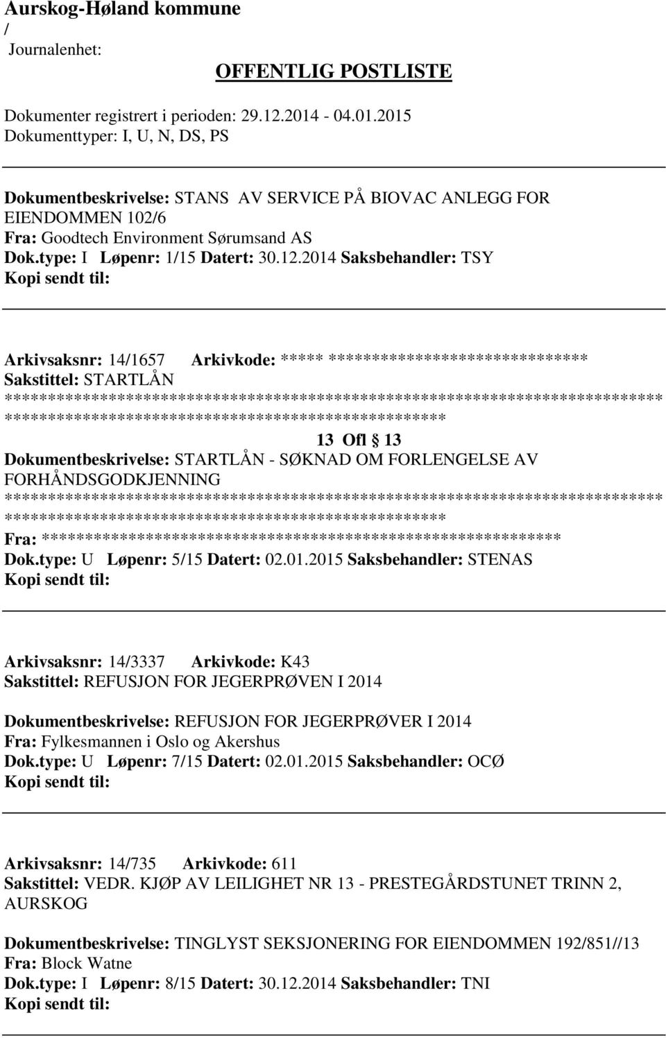 FORLENGELSE AV FORHÅNDSGODKJENNING ************************* Fra: ********* Dok.type: U Løpenr: 515 Datert: 02.01.